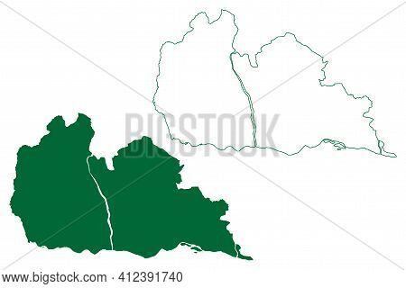 Janjgir-champa District (chhattisgarh State, Division, Republic Of India) Map Vector Illustration, S