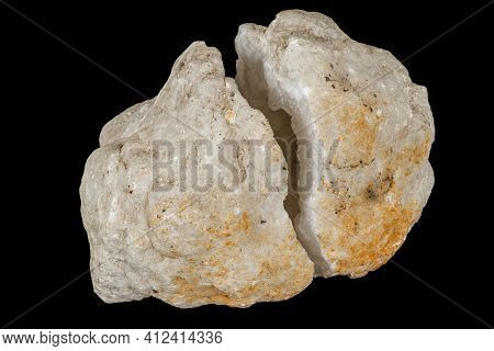 Macro Mineral Stone Quartz Geode Black Background