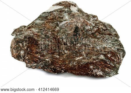 Macro Mineral Stone Astrophyllite White Background