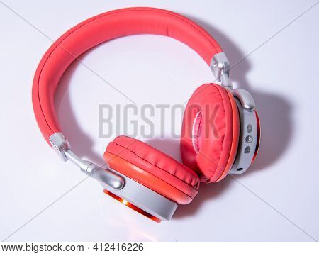 Red Headphone And Cable Isolated On Background.
Headphones
Red Headphone
Technology
