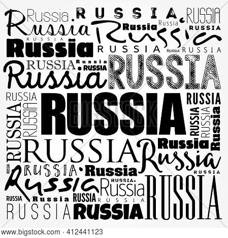 Russia Wallpaper Word Cloud, Travel Concept Background