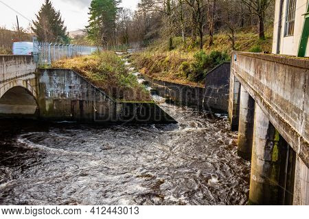 Fish Pass Or Salmon Ladder At Earlstoun Power Station On The Galloway Hydro Electric Scheme, Scotlan