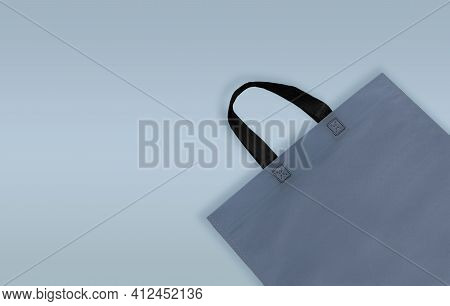 Reusable Tote Bag, Plastic Waste Reduction Concept. Non Woven Pp Bag. Shopping And Gift Bag