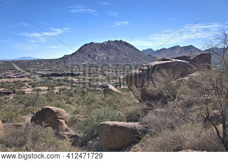 Landscape View From The Pinnacle Peak Trail Near Scottsdale, Az