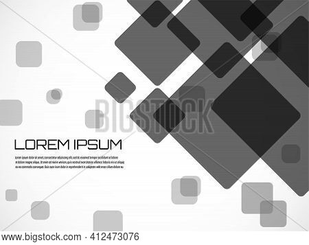 Abstract Geometric Background With Squares. Vector Banner Design For Your Content, Business, Emplate