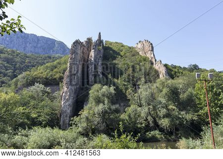 Rock Formations Ritlite  At Iskar River Gorge, Balkan Mountains, Bulgaria