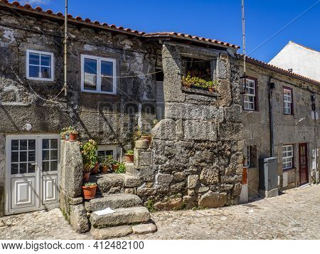 Guarda, Portugal; August 2020: Guarda, Portugal's Ancient Jewish District, The Judiaria, Has Retaine