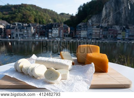 Cheese Collection, Belgian Abbey Cheeses Made With Brown Trappist Beer And Fine Herbs And View On Ma