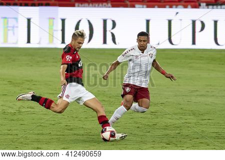 Rio, Brazil - March 14, 2021: Noga Player In Match Between Flamengo V Fluminense By Carioca Champion