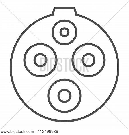 Electric Car Charging Plug Thin Line Icon, Electric Car Concept, Connector For Charging Electric Veh