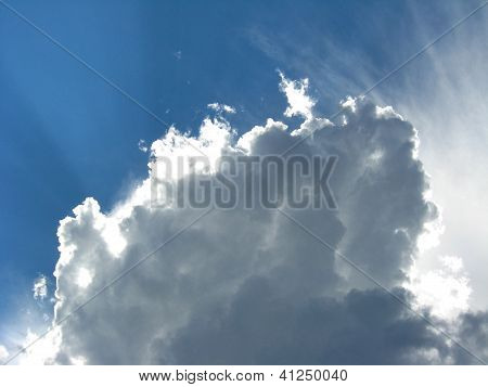 white and beautiful cloud on the blue sky