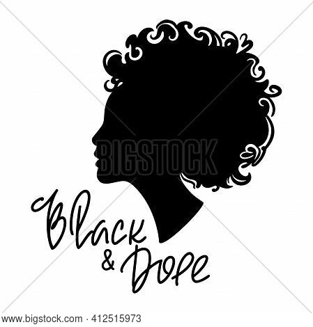 Silhoettes Of African American Women With Curly Hair. Beautiful Black Girls Profile. Black And Dope 