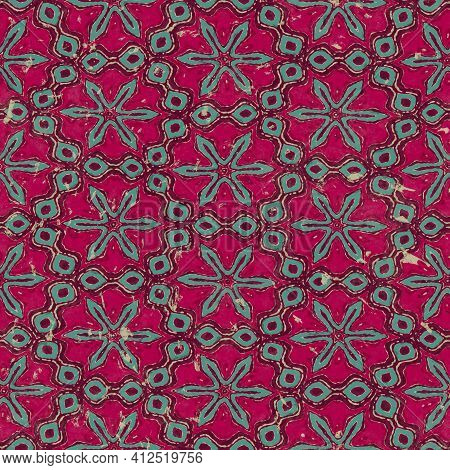 Seamless Colorful Floral Pattern, Color Paper, Artistic Pattern Illustration