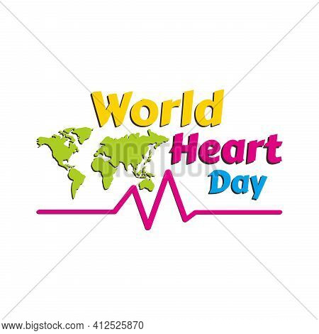 World Heart Day Simple Vector Graphics. Logo Concept.