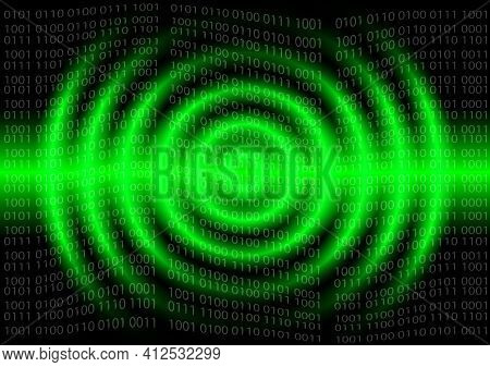 Graphics Design Binary Numeral System Background Vector Illustration