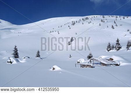 Winter in Godeanu Mountains, Carpathians, Romania, Europe