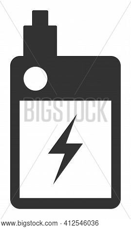 Electronic Vaporizer Icon. Illustration Style Is A Flat Iconic Symbol Isolated On A White Background