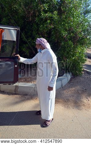 Toyota jeep popular for desert safari. Sharm El Sheikh, Egypt on November 8, 2020