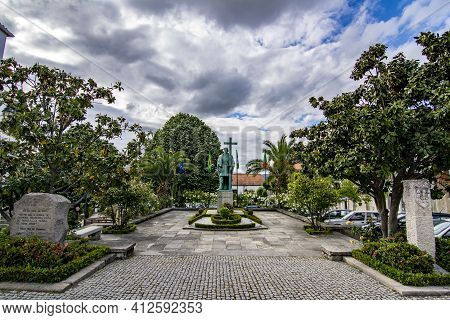 Belmonte, Portugal; May 2017 : Statue Of Pedro Alvares Cabral, The Navigator Who Discovered The Land