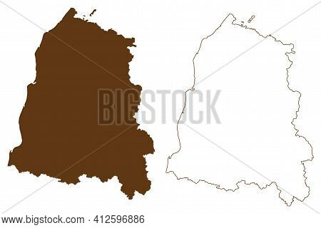 Ortenaukreis District (federal Republic Of Germany, Rural District, Baden-wurttemberg State) Map Vec