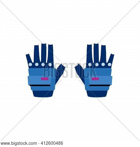 Vr Gloves To Manipulate Augmented Reality, Cartoon Vector Illustration Isolated.