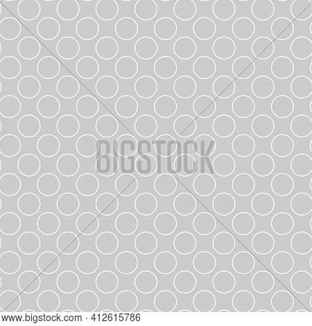 White Circle On Grey Seamless Pattern Art Design Stock Vector Illustration For Web, For Print