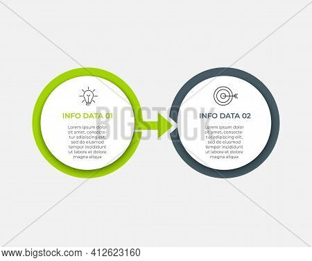 Business Infographics Timeline With 2 Steps