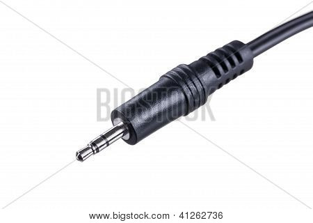 Detalje af en Audio Phone Connector isoleret på hvid