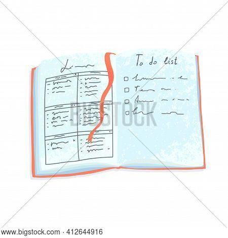 Llustration Of A Paper Diary Isolated On White