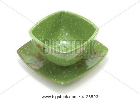 Taza China en platillo