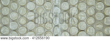 Plastic Air Bubble Protection Foil Wrap Texture Background, Air Bubble Packing Texture