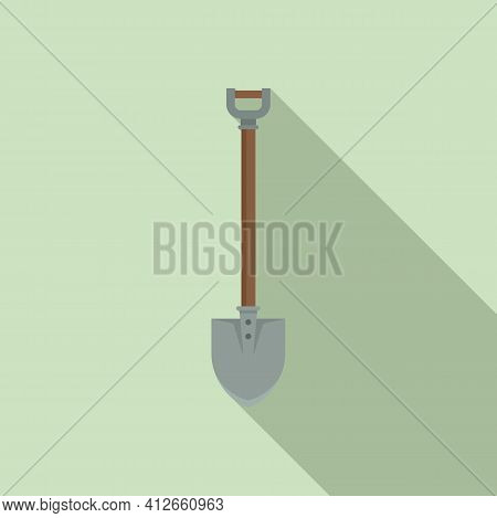 Agronomist Shovel Icon. Flat Illustration Of Agronomist Shovel Vector Icon For Web Design