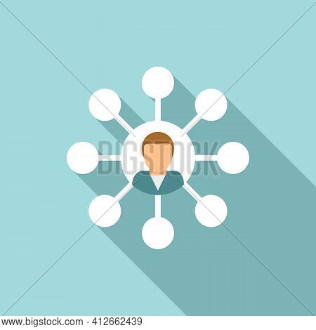 Affiliate Marketing Scheme Icon. Flat Illustration Of Affiliate Marketing Scheme Vector Icon For Web