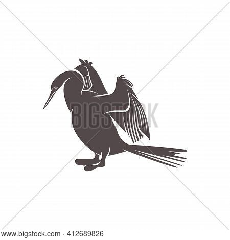 Snake Bird Design Vector Illustration, Creative Snake Bird Logo Design Concept Template, Symbols Ico