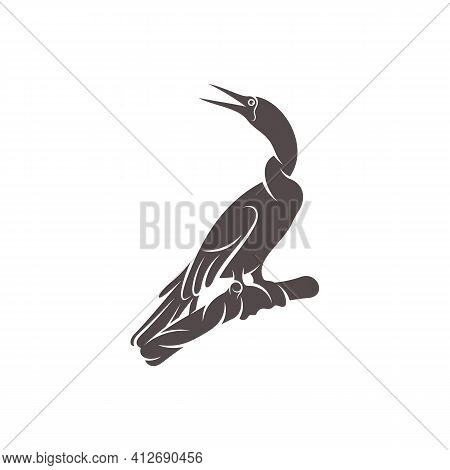 Snake Bird Design Vector Illustration, Creative Snake Bird Logo Design Concept Template, Symbols Ico