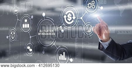 Allocation Of Resources. Marketing Planning Strategy Concept. Business Technology