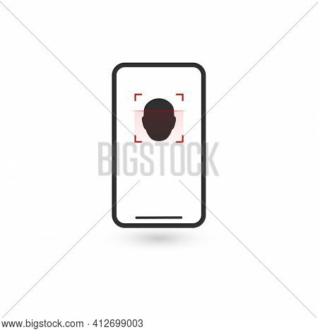 Facial Recognition System Identification Face Scan Line Art Vector Icon For Apps And Websites. Face 
