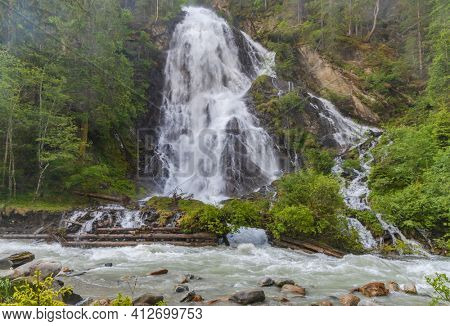 Schleierwasserfall near Kails am Grosglockner, High Tauern, Austria