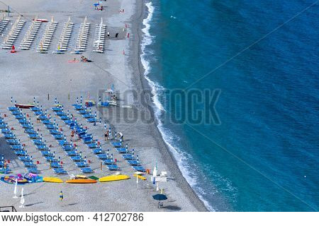 Beach in Ruffo di Scilla in Calabria region, Italy