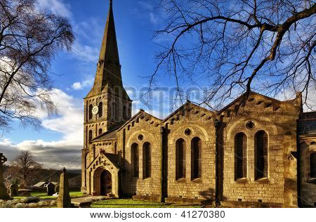 Paisagem vista da Igreja de Cristo, Chatburn.