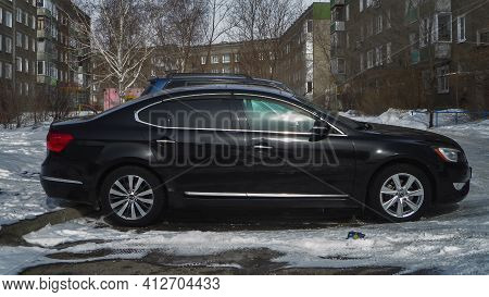 Ust-kamenogorsk, Kz - March 15, 2021. Car Kia Cadenza (k7). Full-size Executive Sedan.