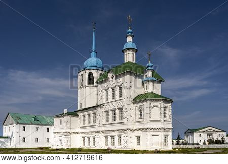 Church Of The Spaso-preobrazhensky Monastery Posolskoye At Great Baykal Lake In Russia.
