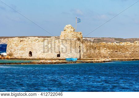 Venetian Kastro Or Old Town Castle In Naoussa On The Paros Island In Greece