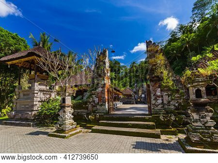 Ganung Kawi Temple in Bali Island Indonesia - travel and architecture background
