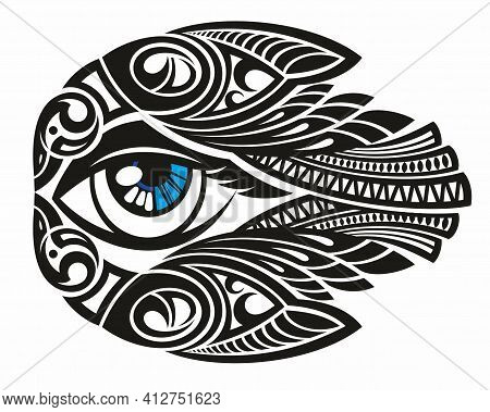 Blackwork Tattoo Flash. Eye Of Providence. Eye Symbol.