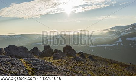 Sunset View Near The Ilyinsky Volcano, Kamchatka Peninsula, Russia