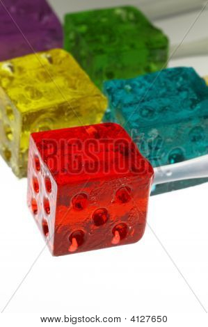 Colorfull dadi lecca-lecca