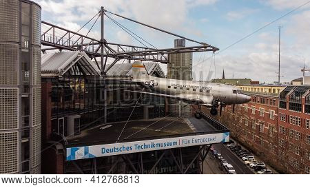 German Museum Of Technology In Berlin - Aerial View - Berlin, Germany - March 11, 2021