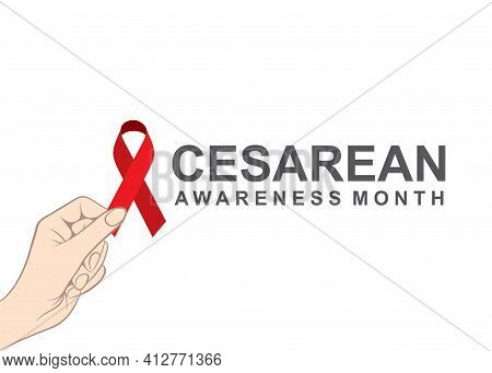 Vector Illustration Of Cesarean Awareness Month Design