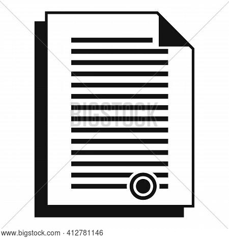 Shop Manager Papers Icon. Simple Illustration Of Shop Manager Papers Vector Icon For Web Design Isol